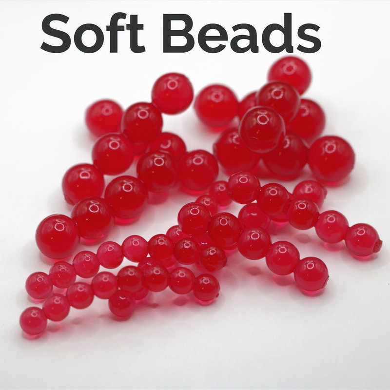 Ruby soft beads for steelhead